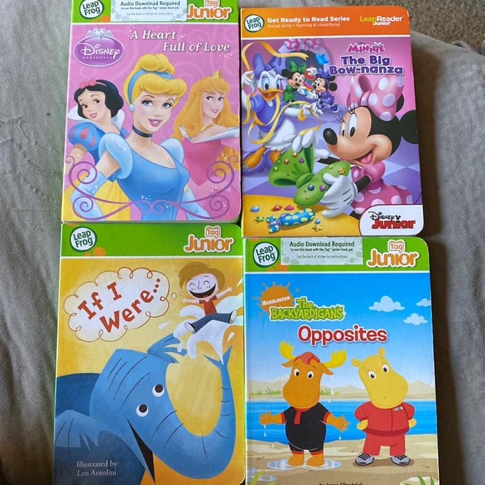 Leap‎ Frog LeapFrog Tag Junior 4 books Disney Princess Minnie Mouse